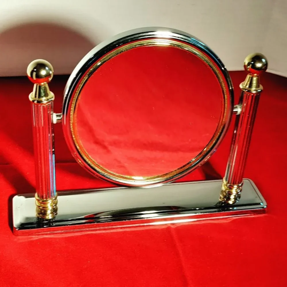 Perfection Deluxe Mirror Two Toned Gold & Chrome Plated